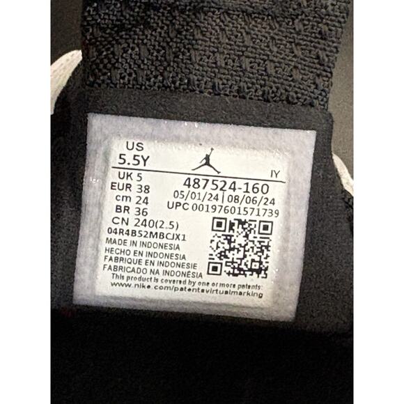 Women’s Size 5.5 Nike Air Jordan Retro 14 Black Toe GS 2024 487524-160 Size 5.5y main image 11